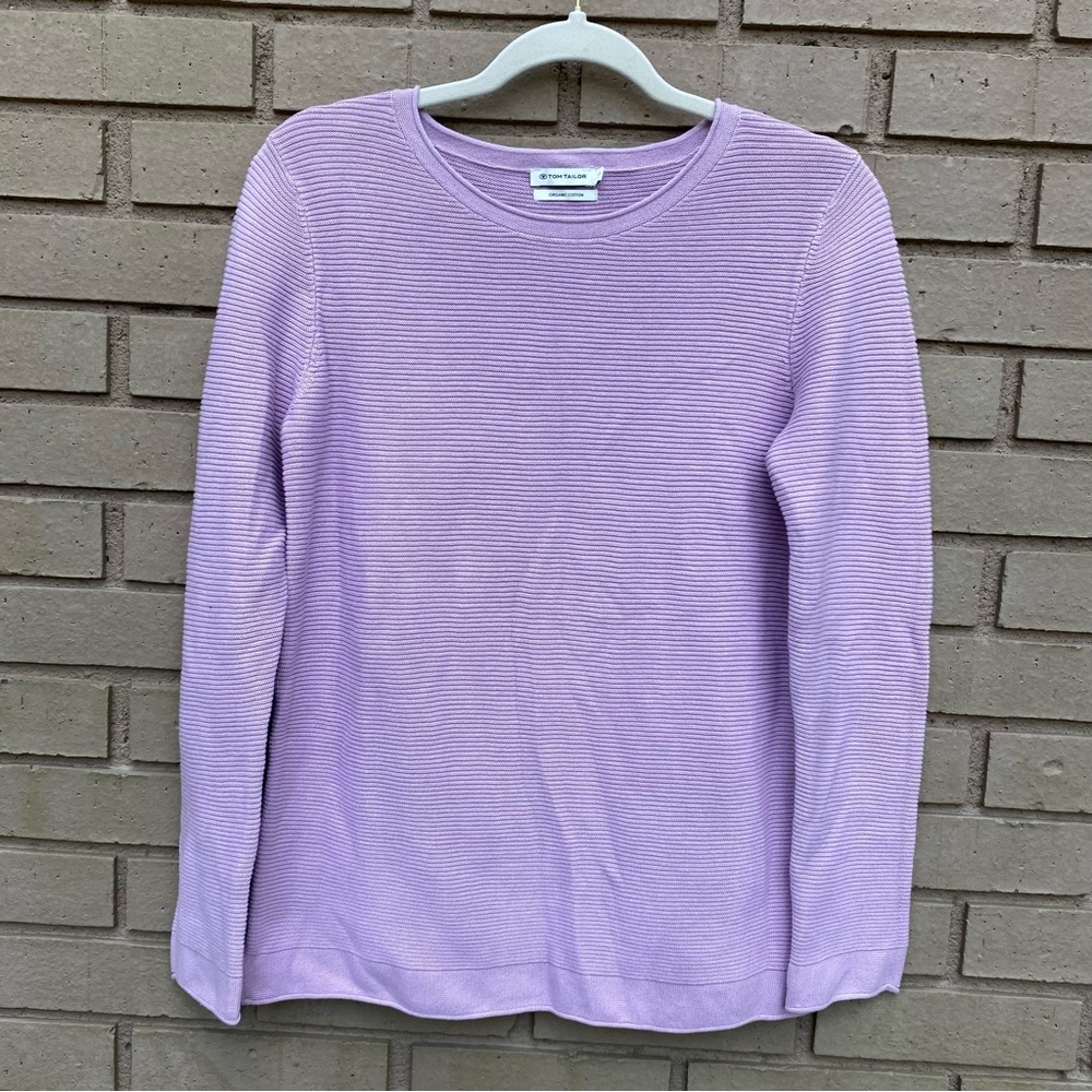 Tom Tailor Organic Cotton Lightweight Ribbed Sweater Small